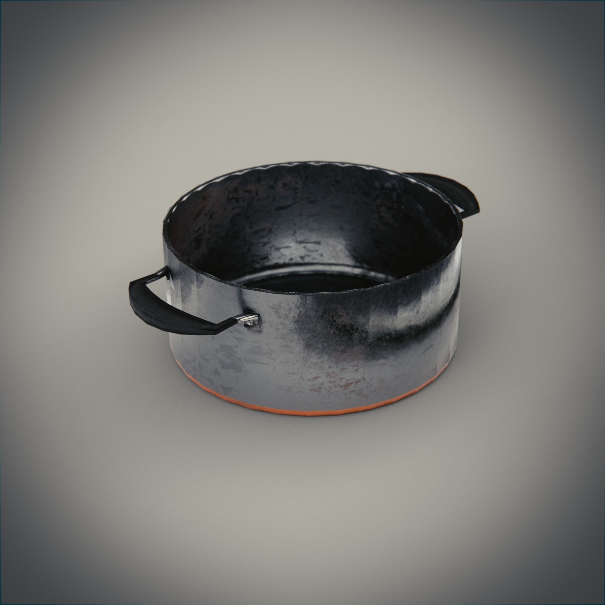 Game Ready Cooking Pot and Pan Set Low-poly 3D model_9