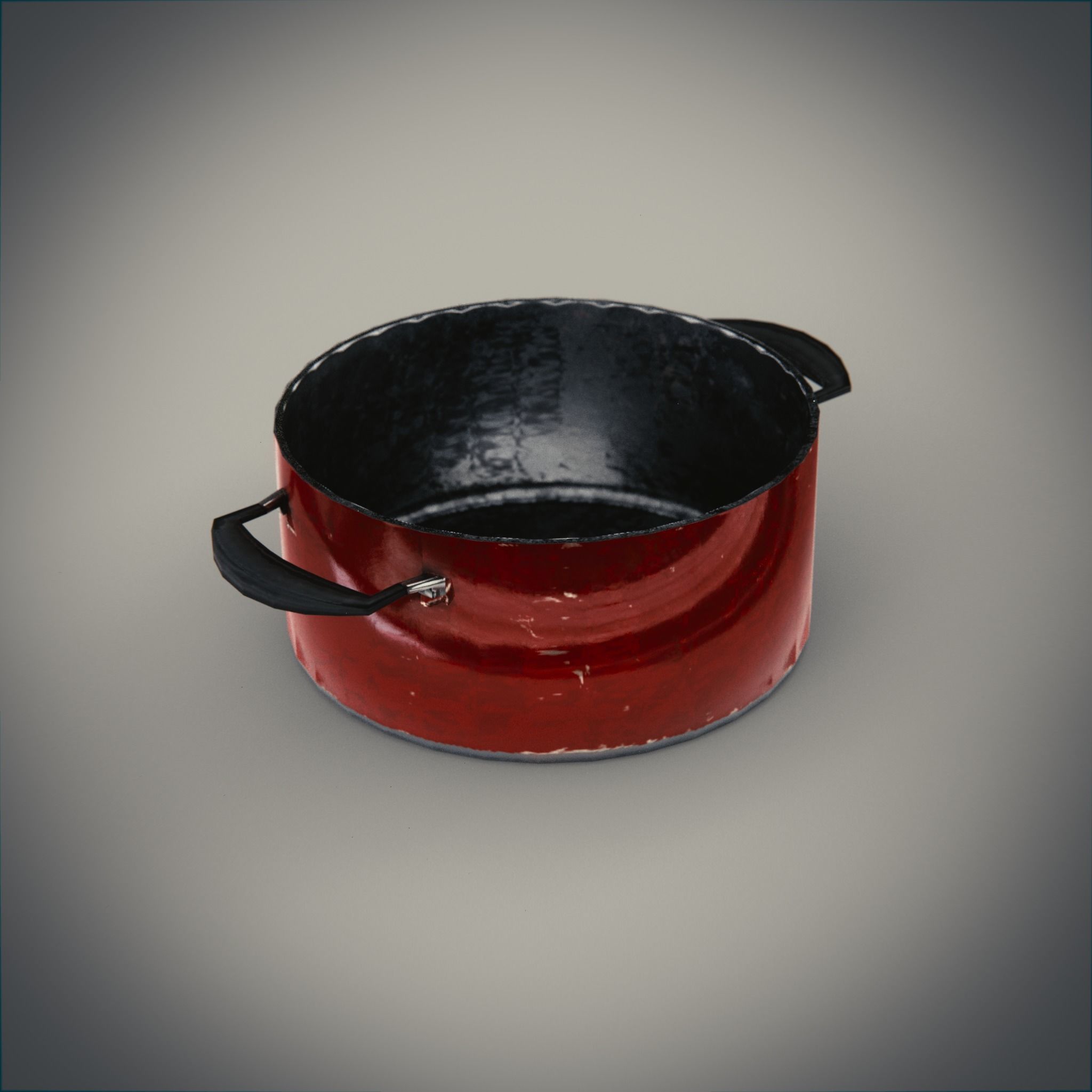 Game Ready Cooking Pot and Pan Set Low-poly 3D model_8