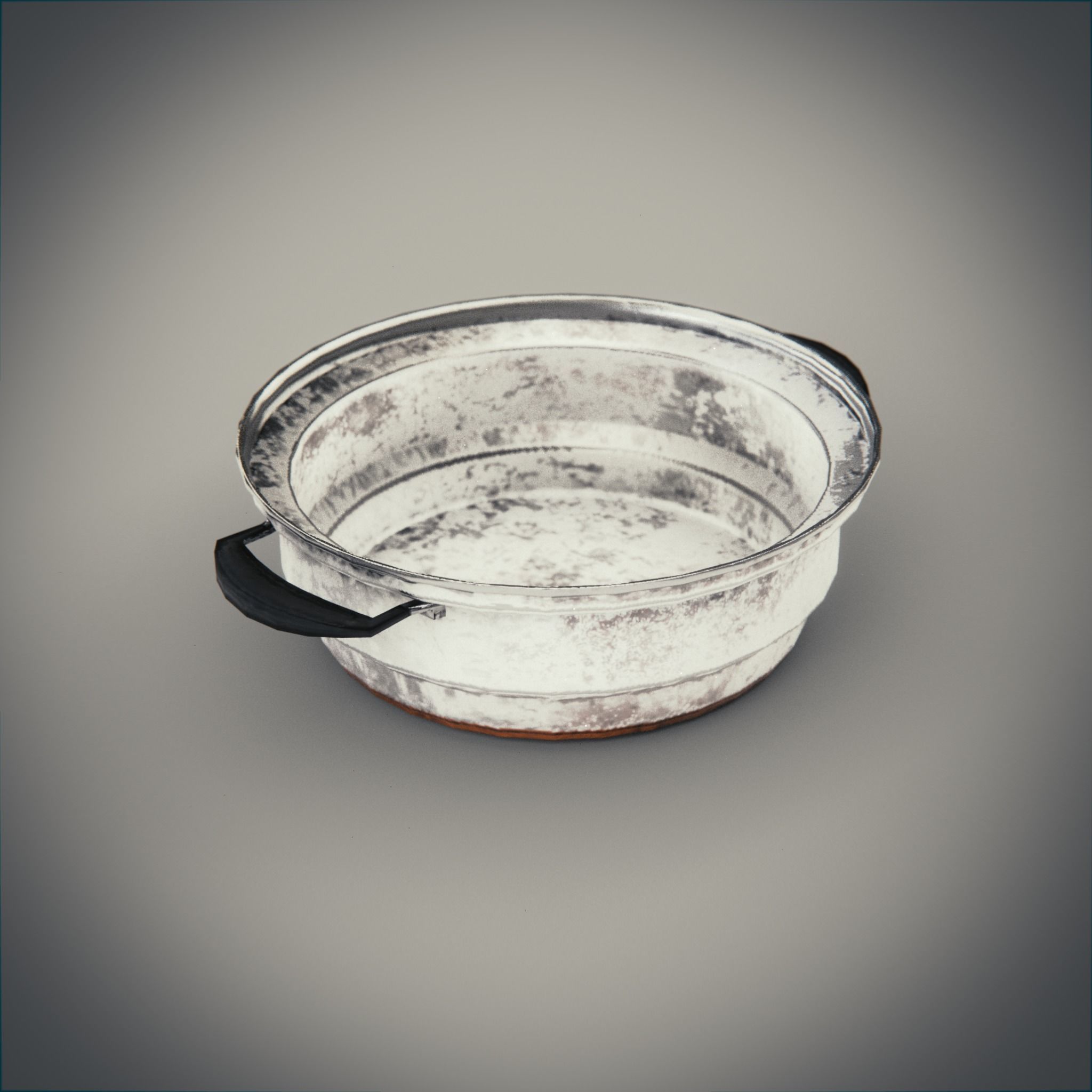 Game Ready Cooking Pot and Pan Set Low-poly 3D model_6