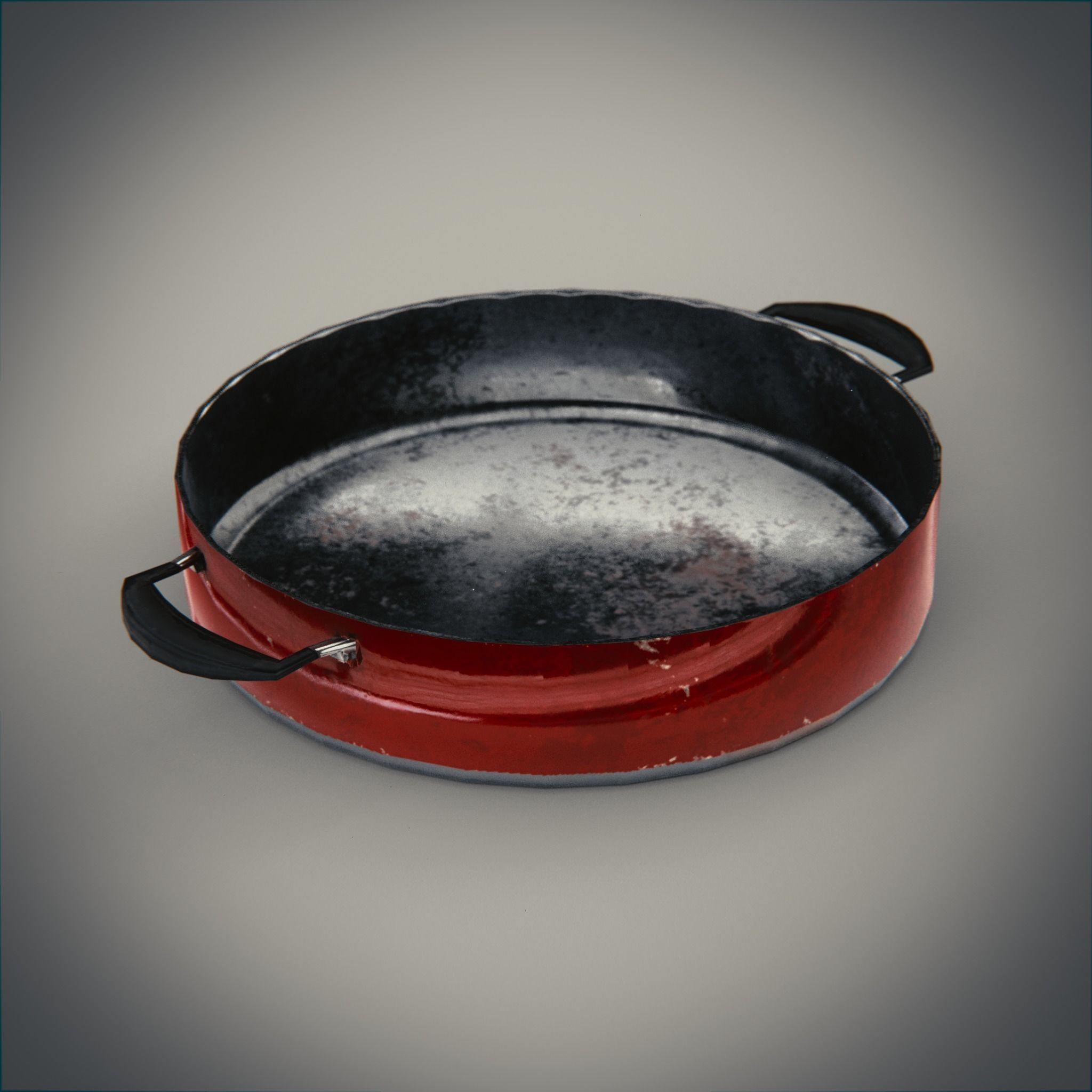 Game Ready Cooking Pot and Pan Set Low-poly 3D model_5