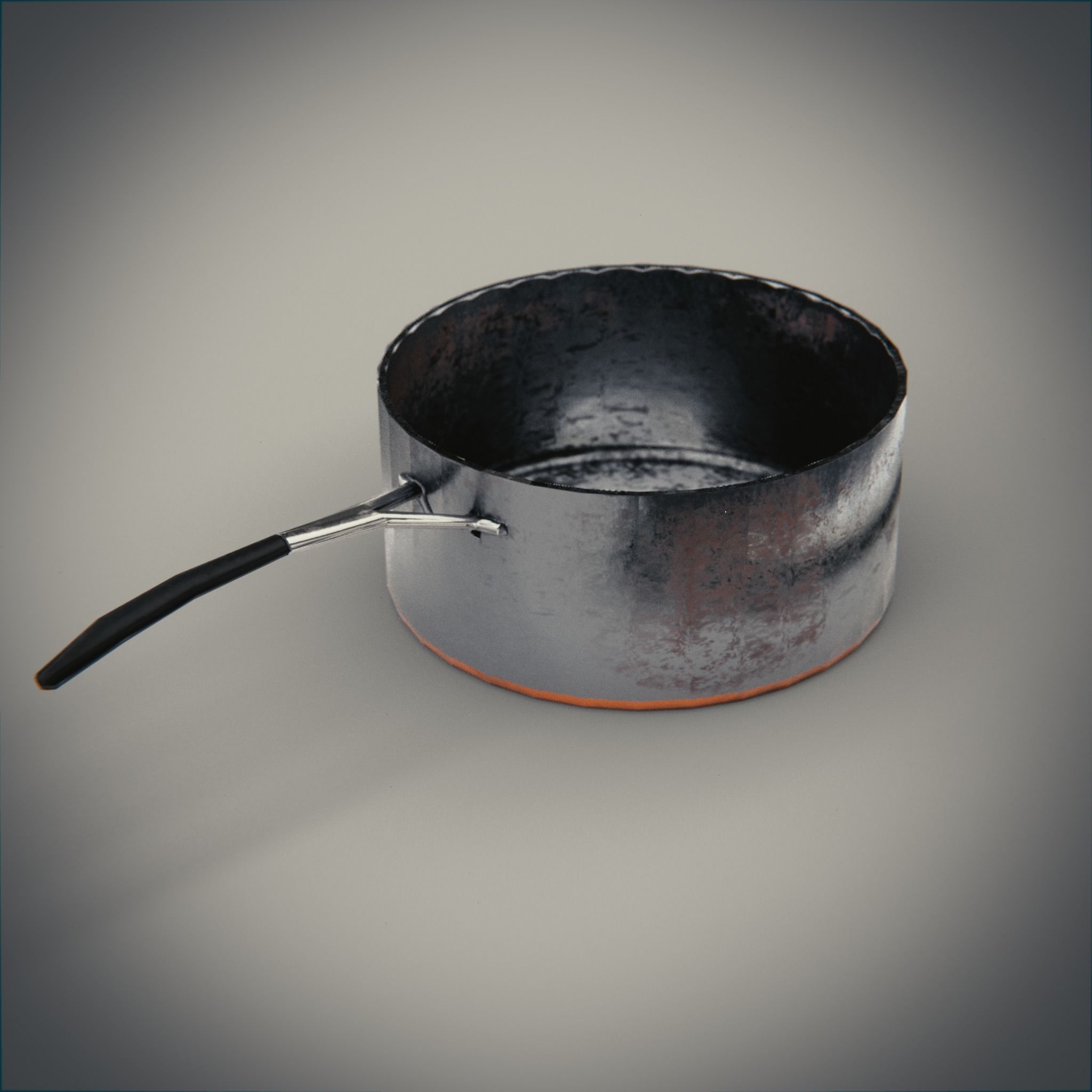Game Ready Cooking Pot and Pan Set Low-poly 3D model_7