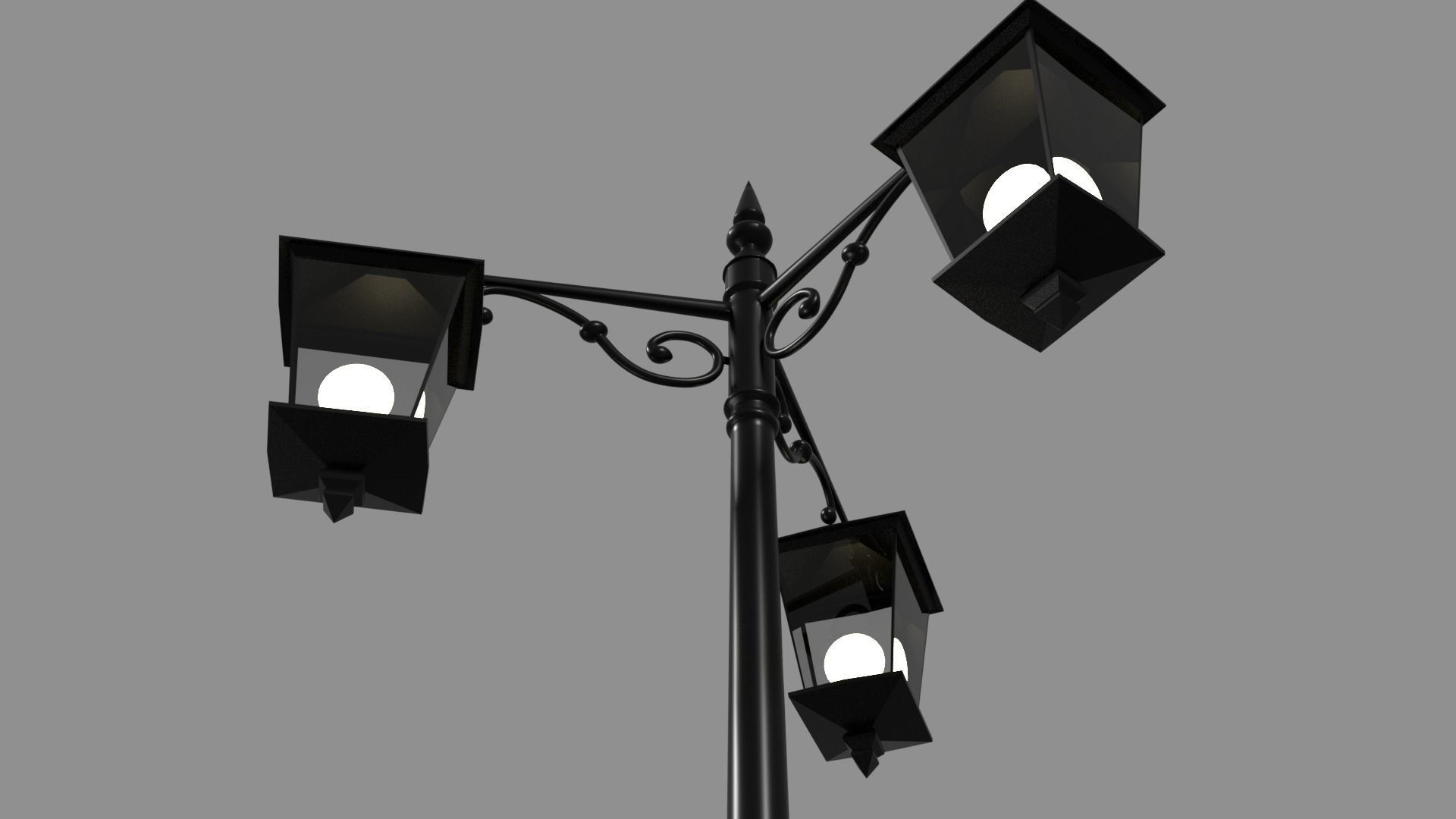 lamp post 3D model_1