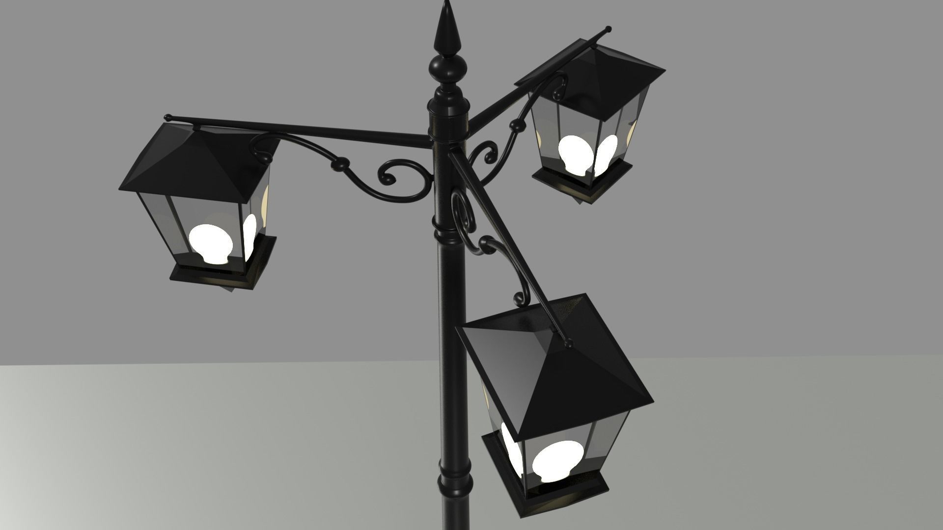 lamp post 3D model_3