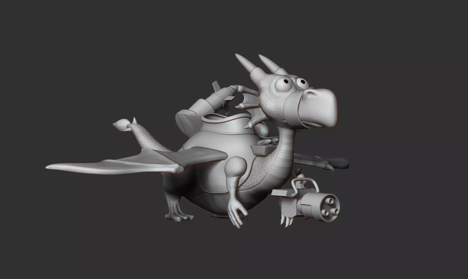 Dragon cartoon Free 3D print model