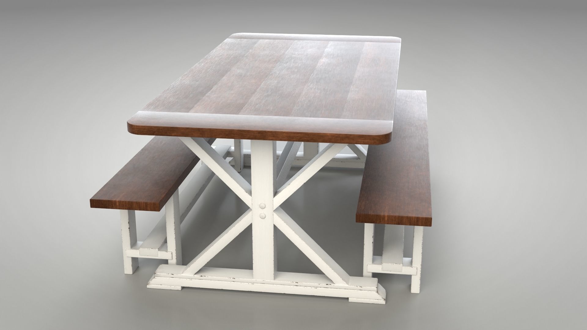 Farm Table 3D model_4