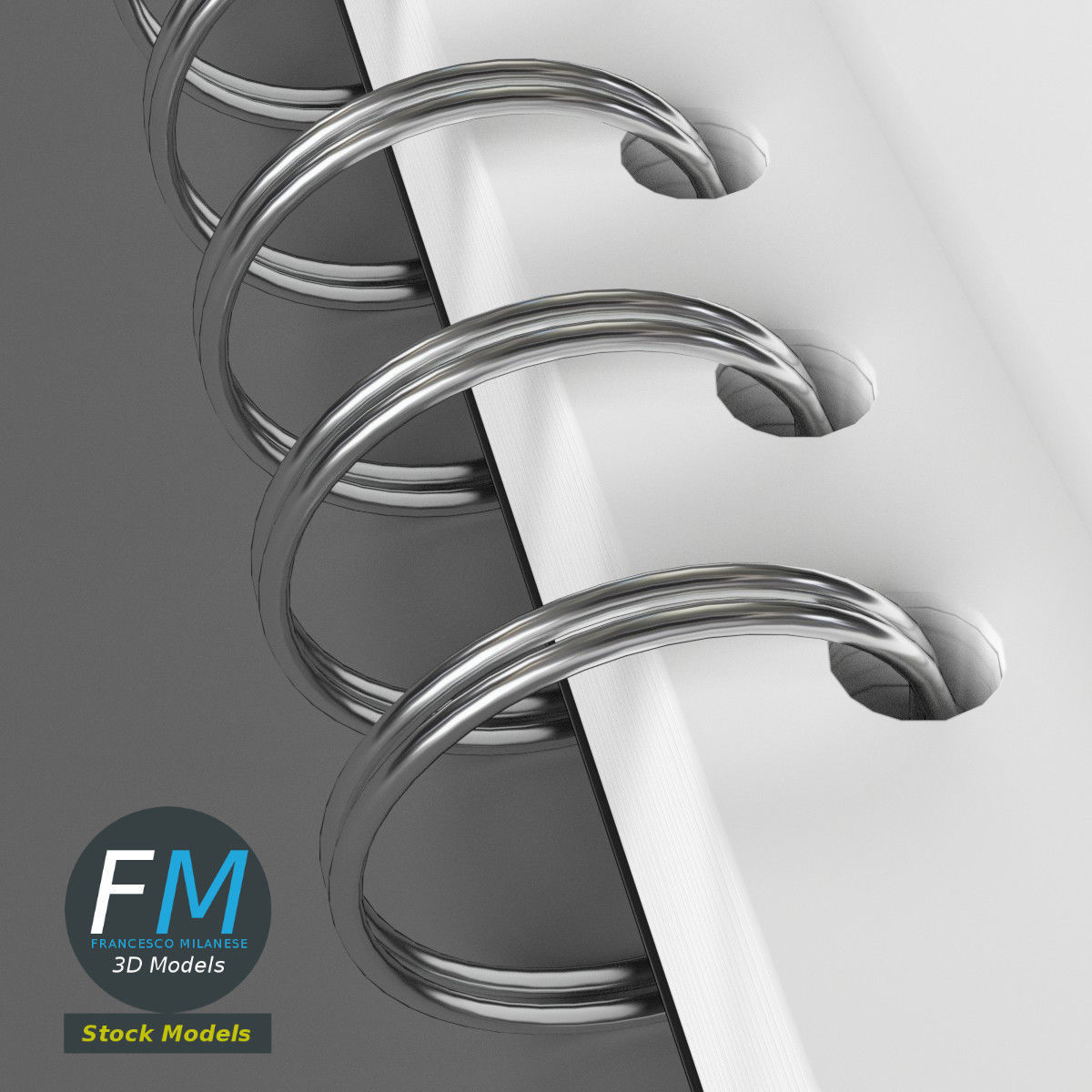 Blank notebook 3D model_5