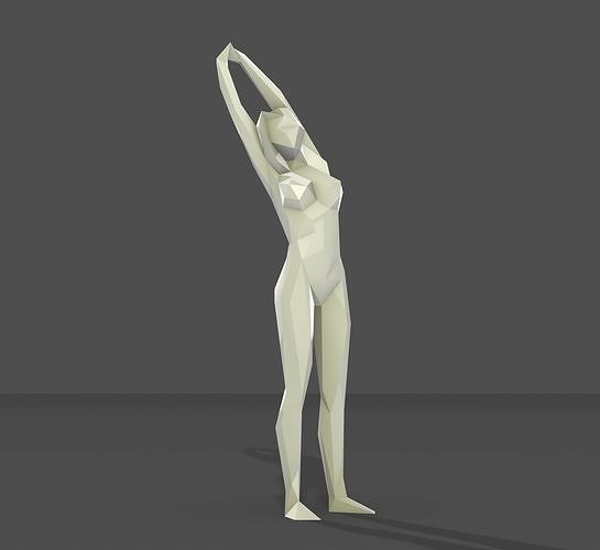 women hands stretch 3D print model
