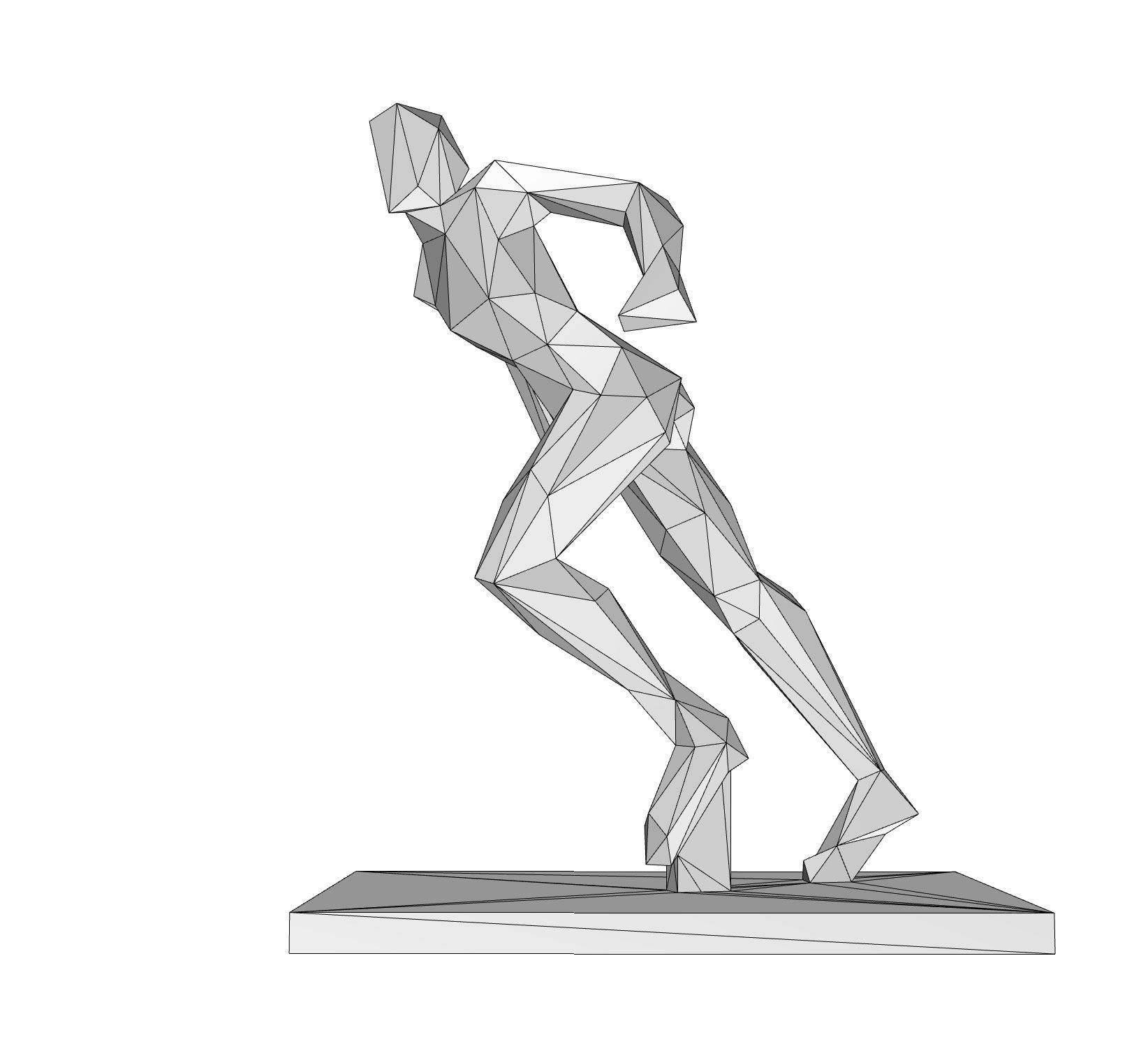 women running stance 3D print model_6