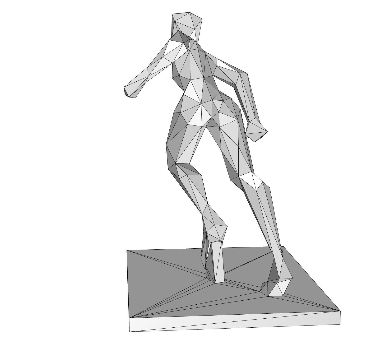 women running stance 3D print model_5