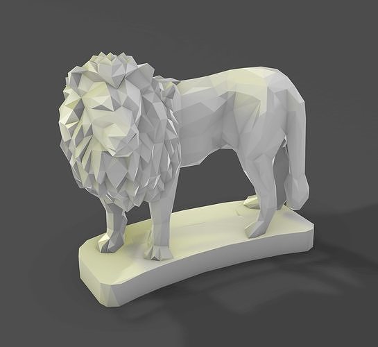 lion 1 sculpture of 3D print model