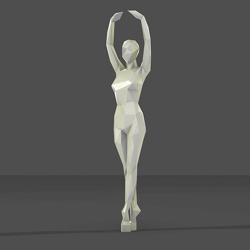 Dancing figure low poly 3D print model