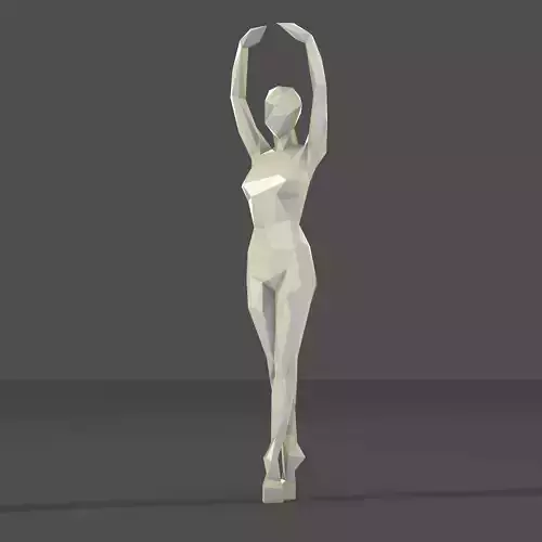 Dancing figure low poly