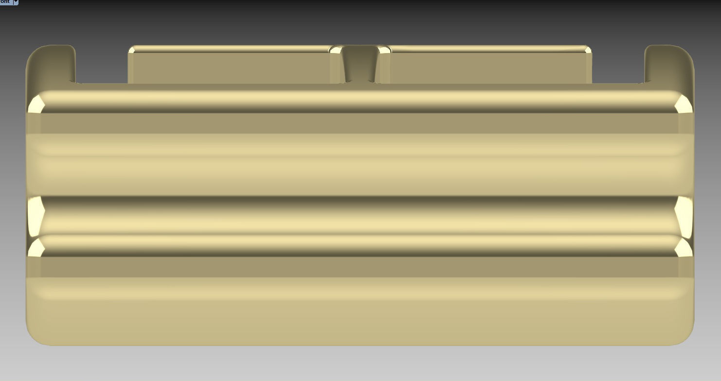 Shamballa bracelet bead rectangular 3D print model_3