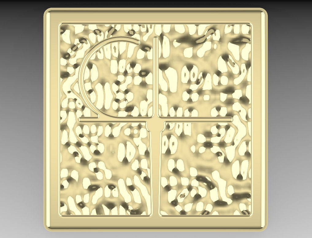 Shamballa bracelet bead rectangular 3D print model_4