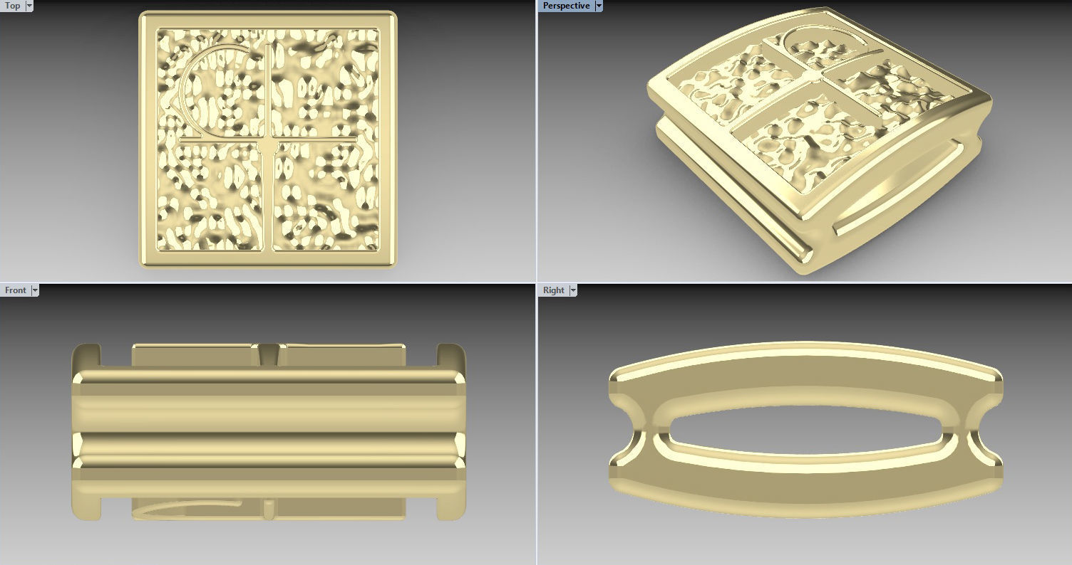 Shamballa bracelet lock 3D print model_1