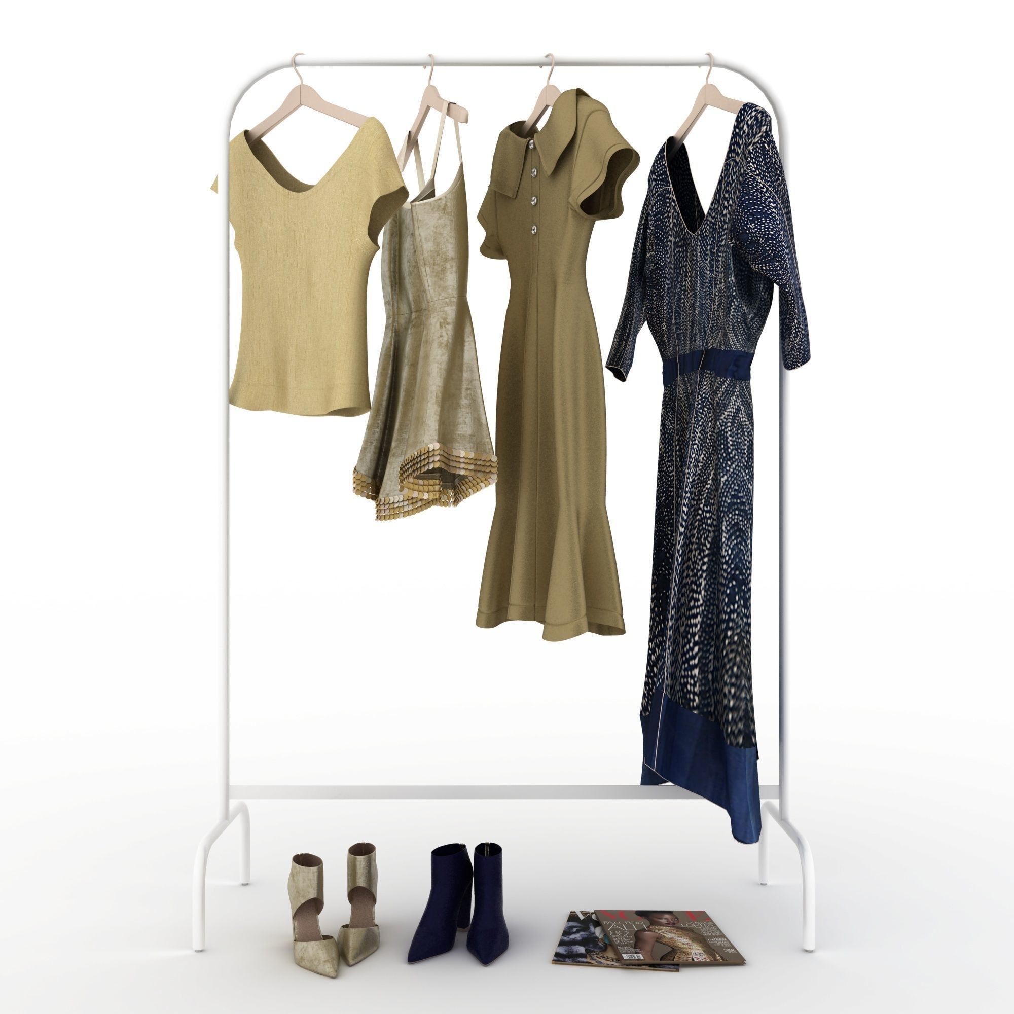 Clothes and shoes 3D model_3