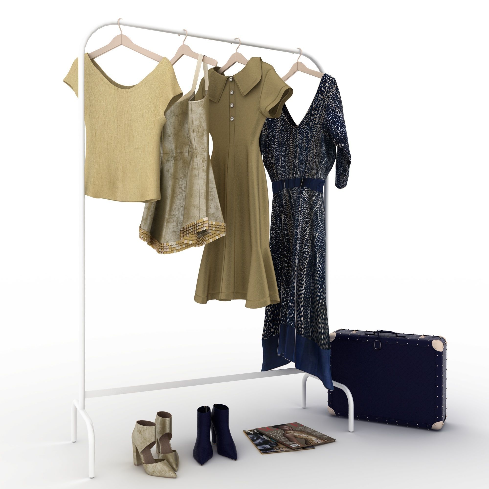 Clothes and shoes 3D model_1