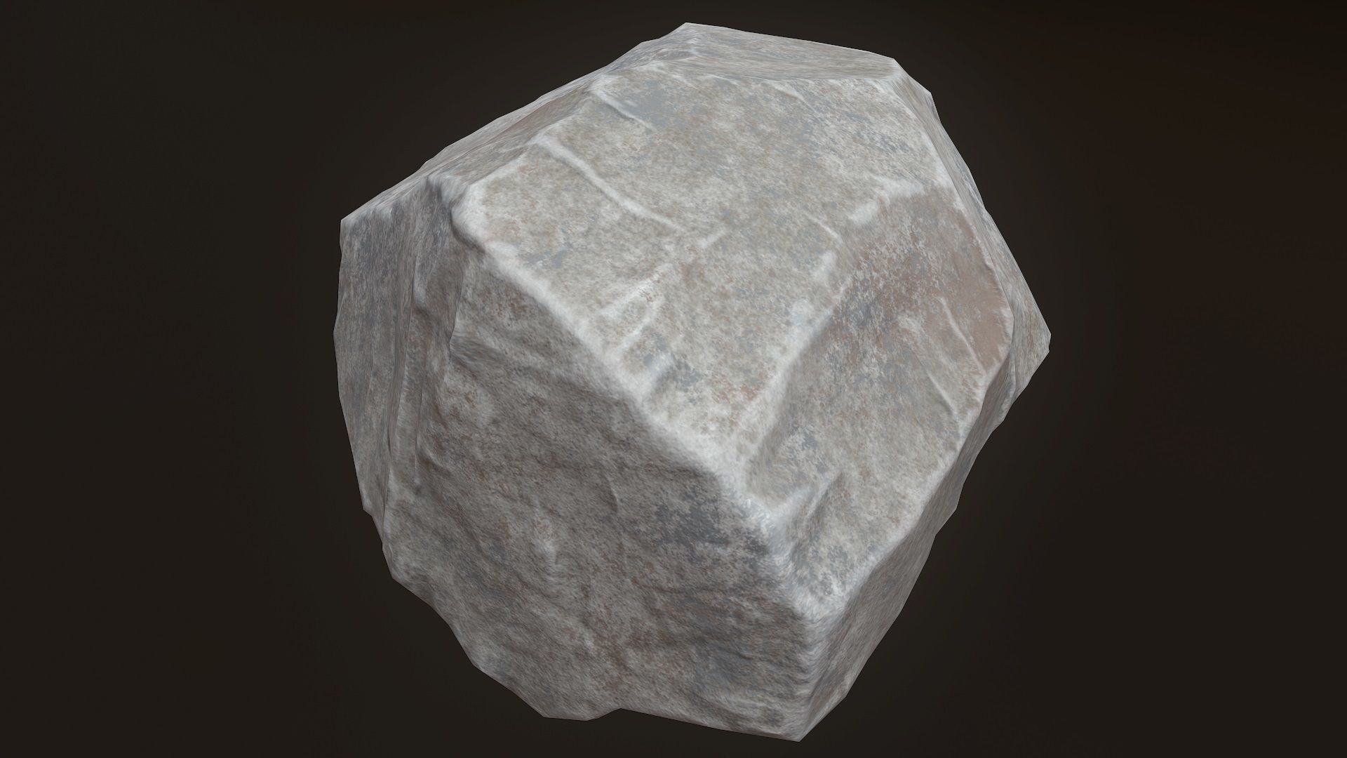 Stone V9 Low-poly 3D model_1