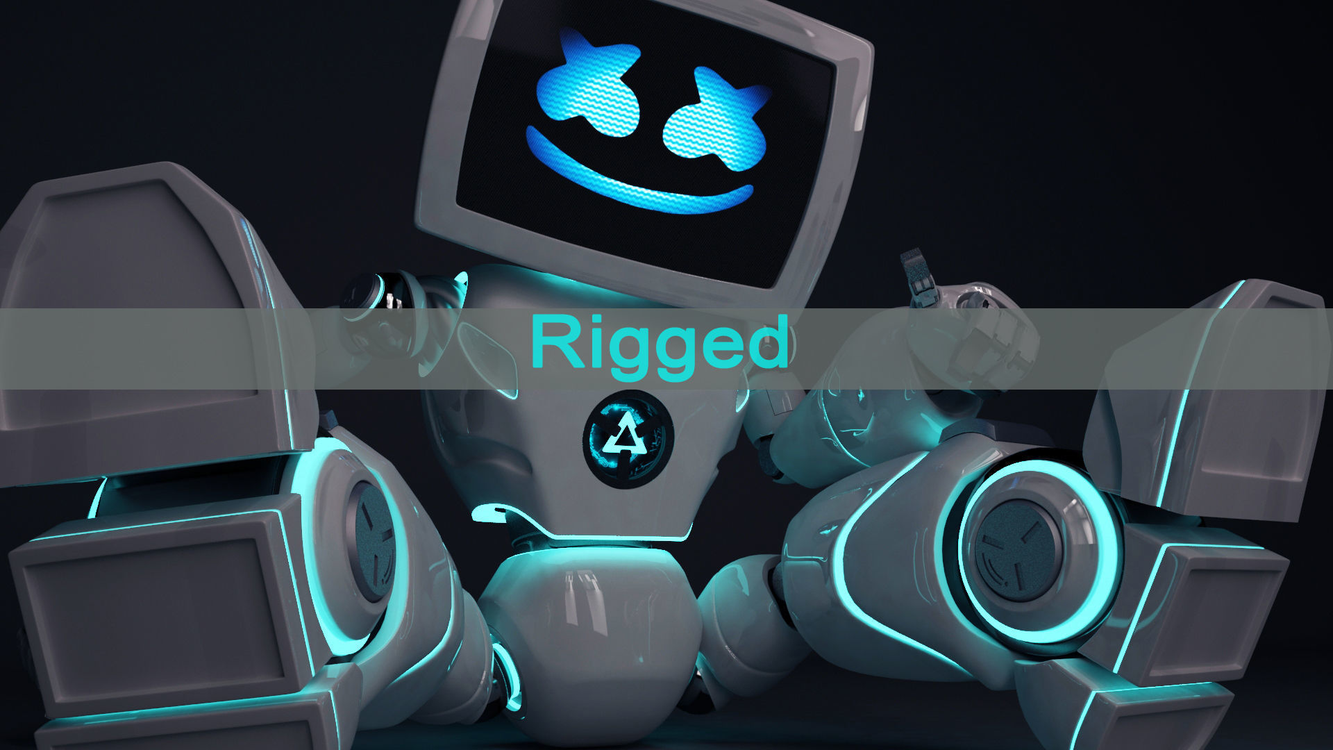 Cute robot 3D model_1