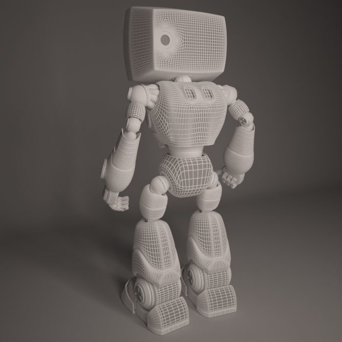 Cute robot 3D model_8