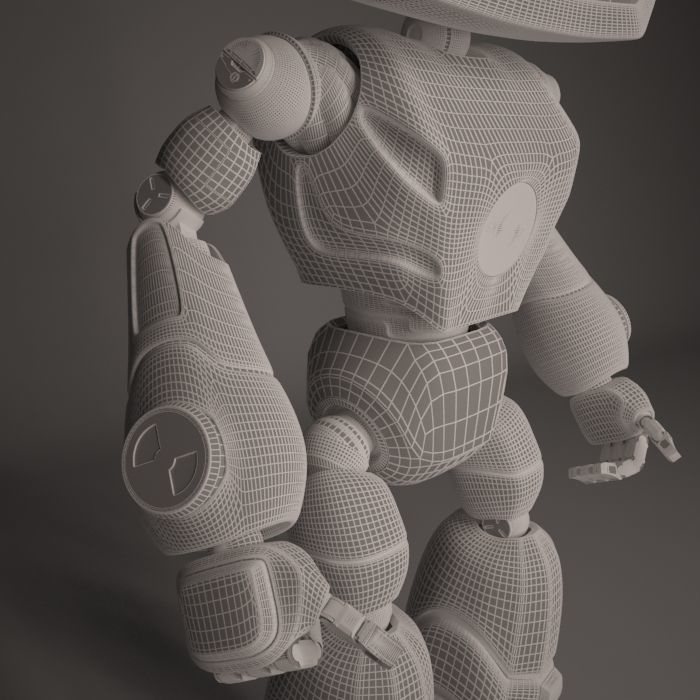 Cute robot 3D model_10