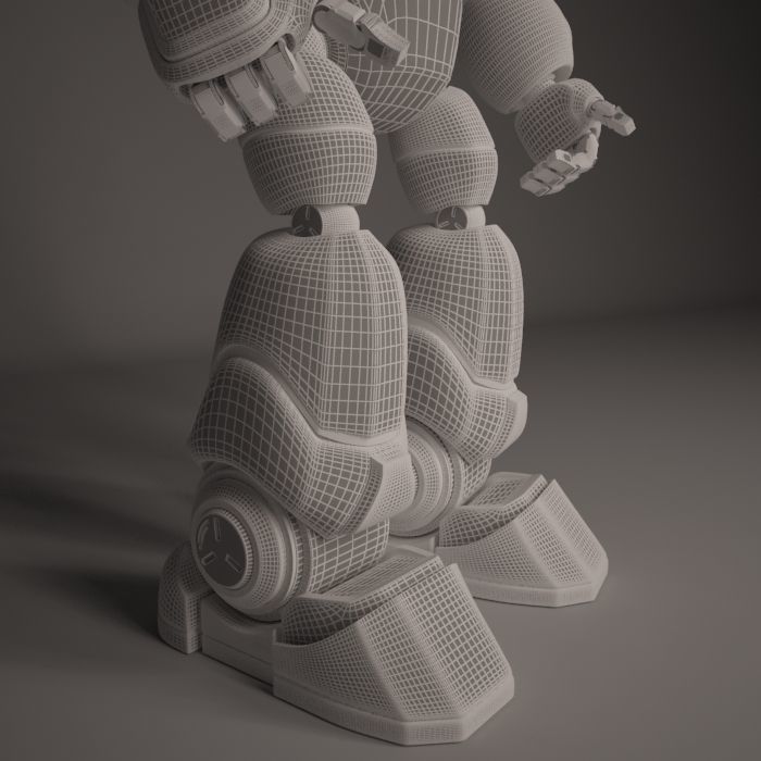 Cute robot 3D model_9