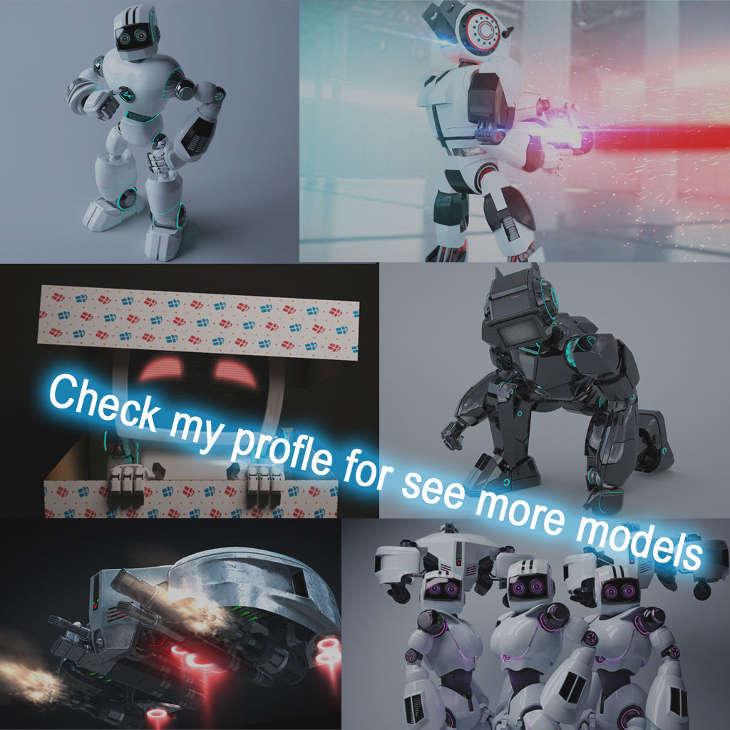 Cute robot 3D model_15