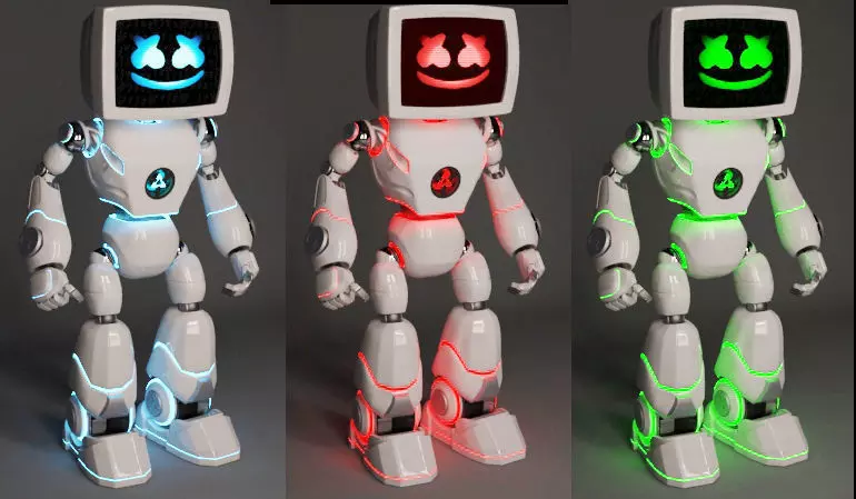 Cute robot 3D model_0