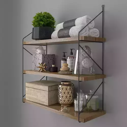 Decorative set 1 bathroom shelf