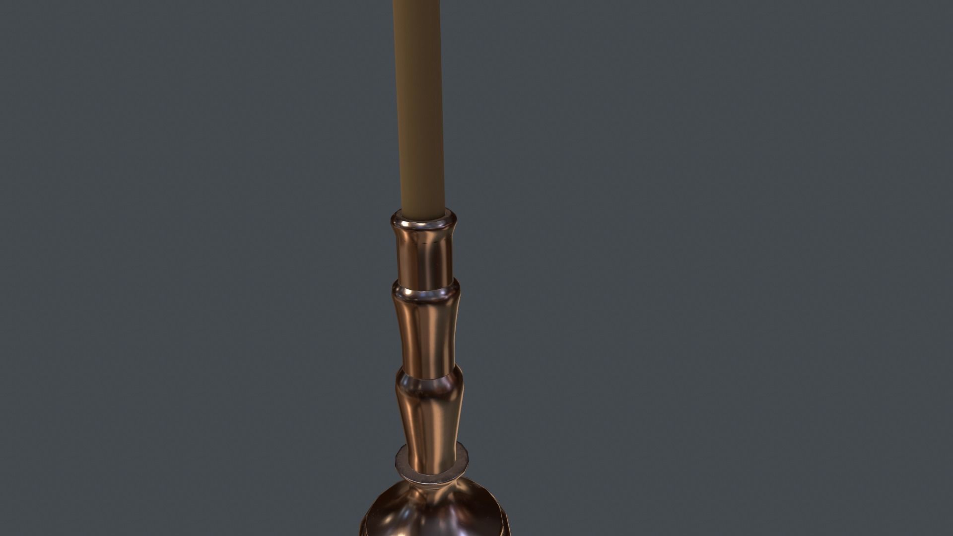 Game Ready Candlestick lamp with candle Low-poly 3D model_1