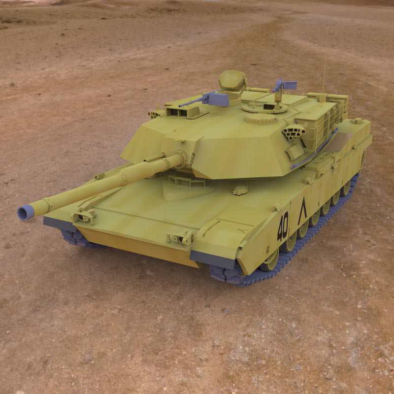 M1A1 Abrams 3D model_2