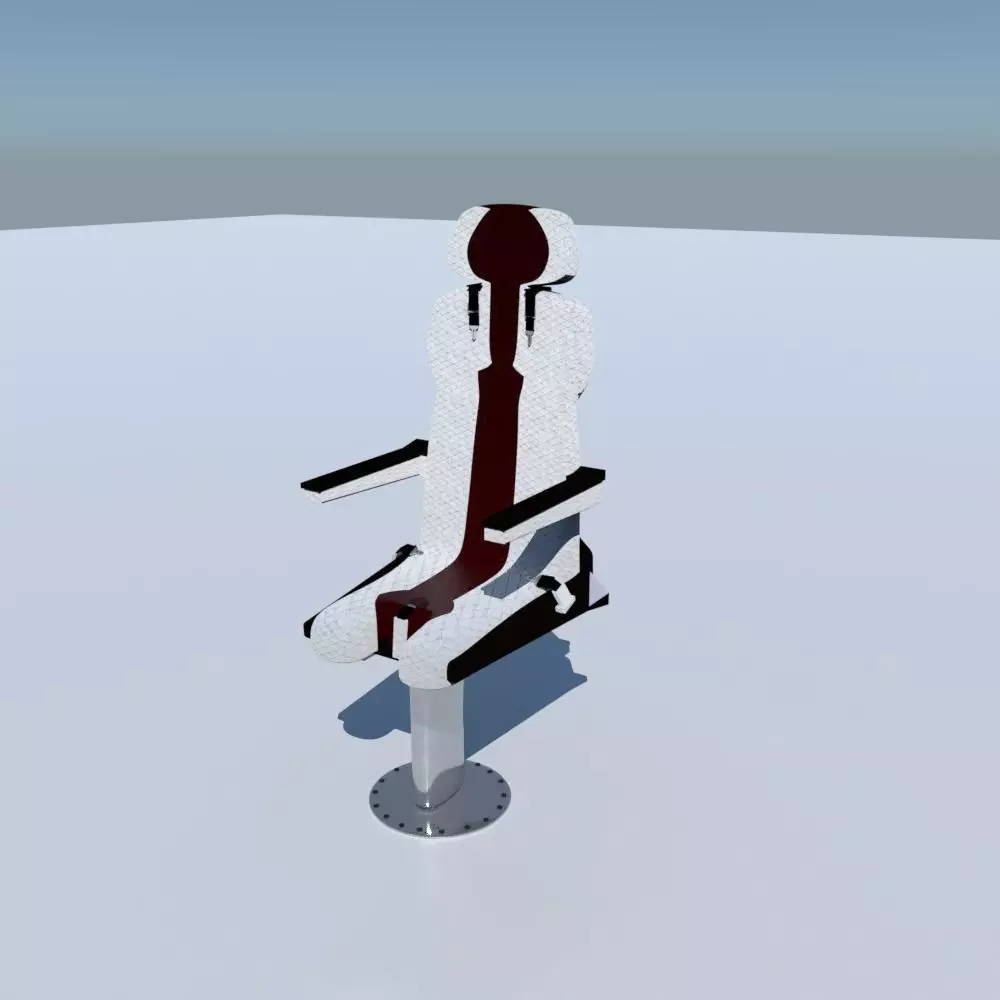 Aircraft Airplane Pilot Seat Chair V1 Low-poly 3D model