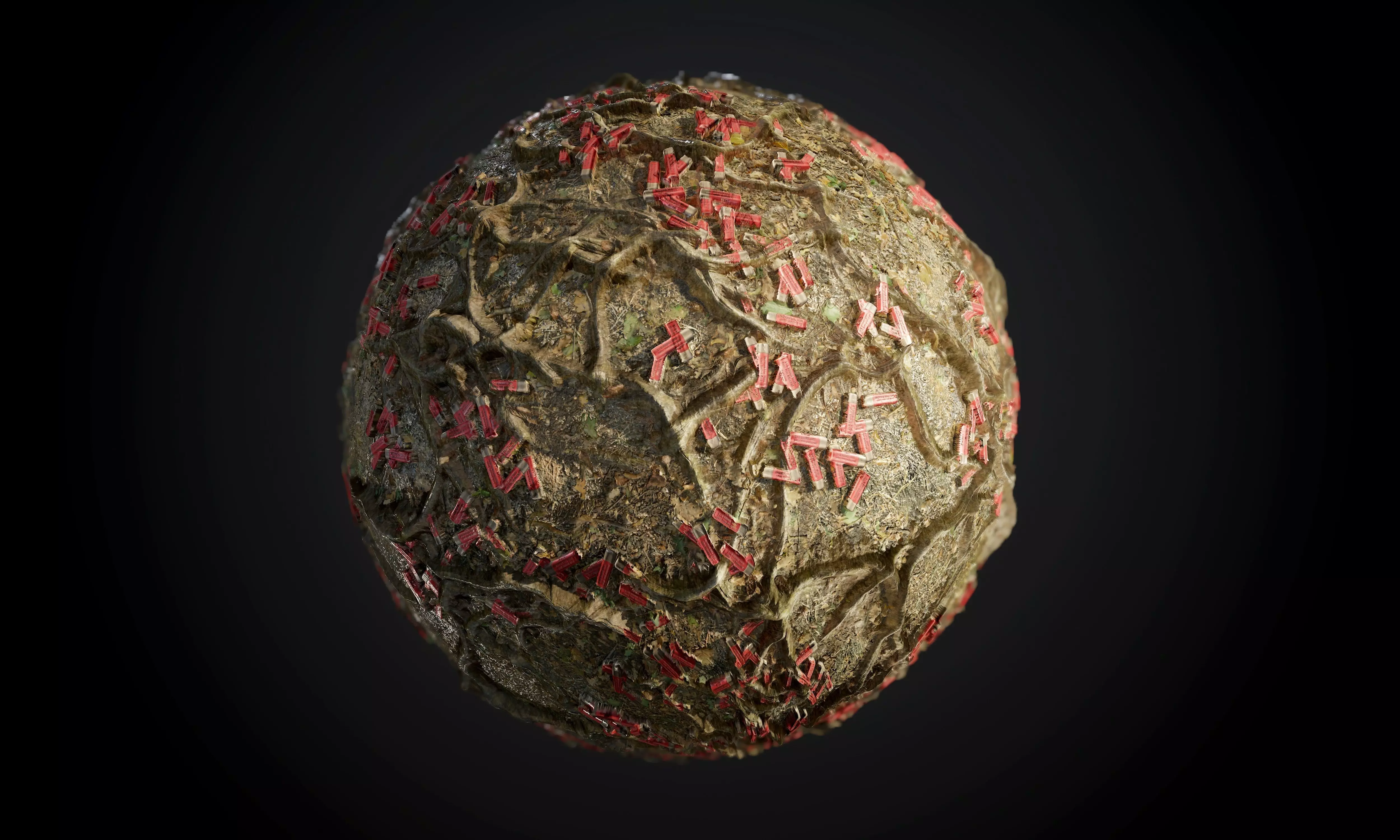 Ground Forrest Roots Grass Seamless PBR Texture Texture_0