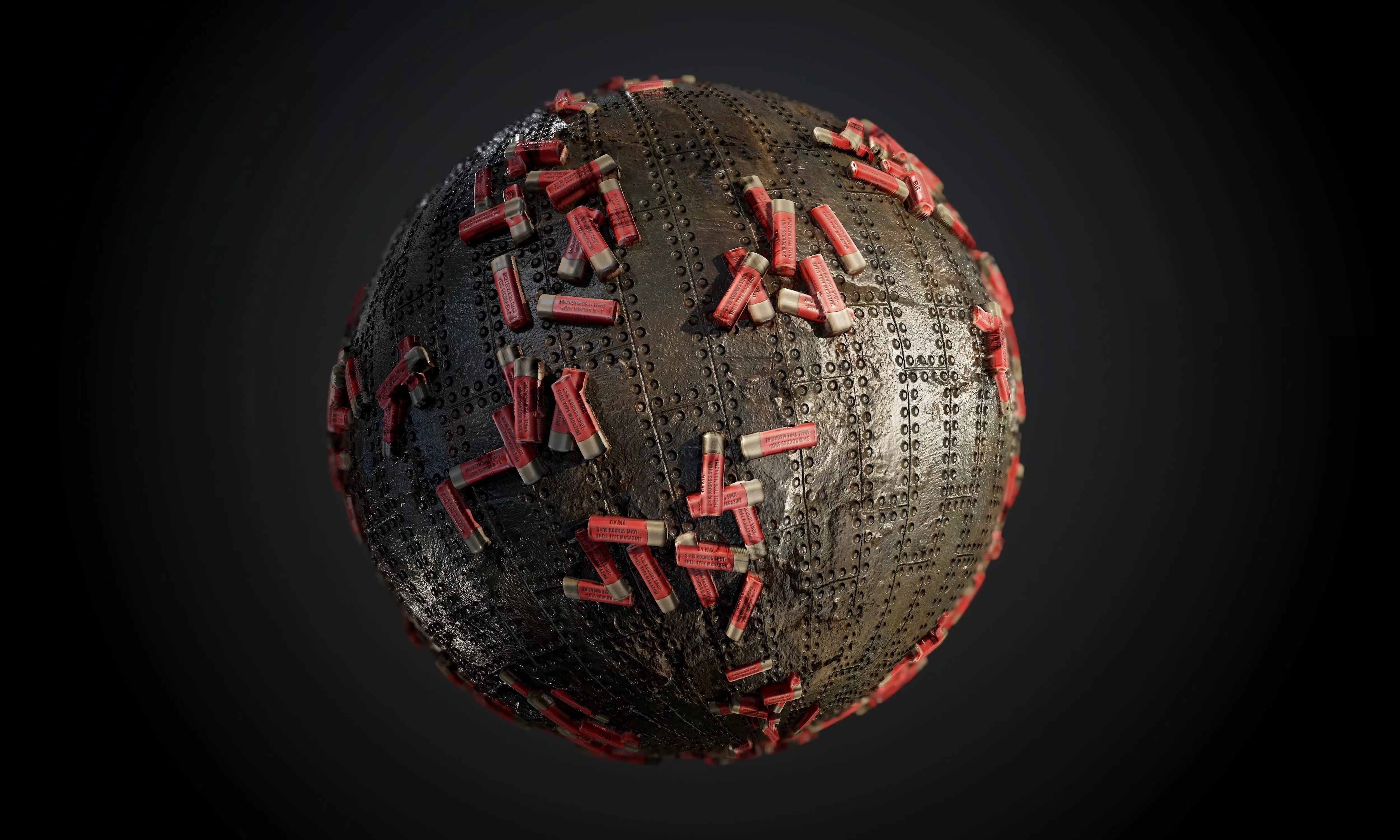 Metal Shotgun Shells Seamless PBR Texture Texture_0