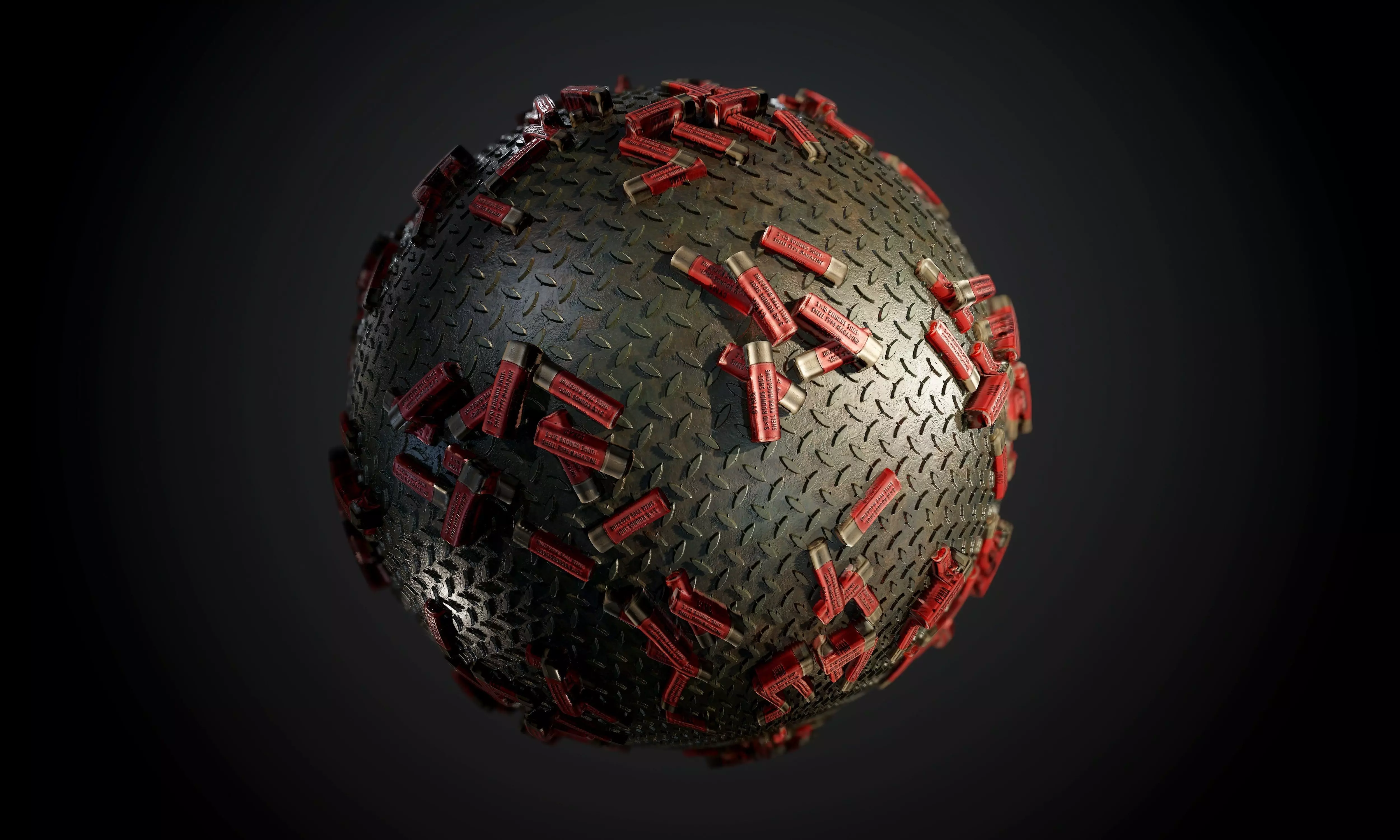Metal Shotgun Shells Seamless PBR Texture Texture_0