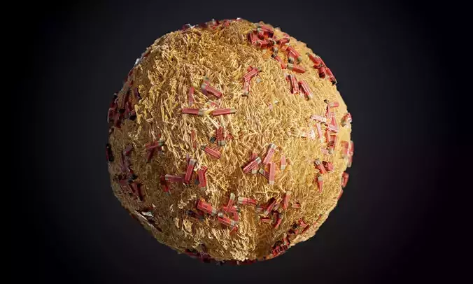 Hay Ground Terrain Shotgun Shells Seamless PBR Texture