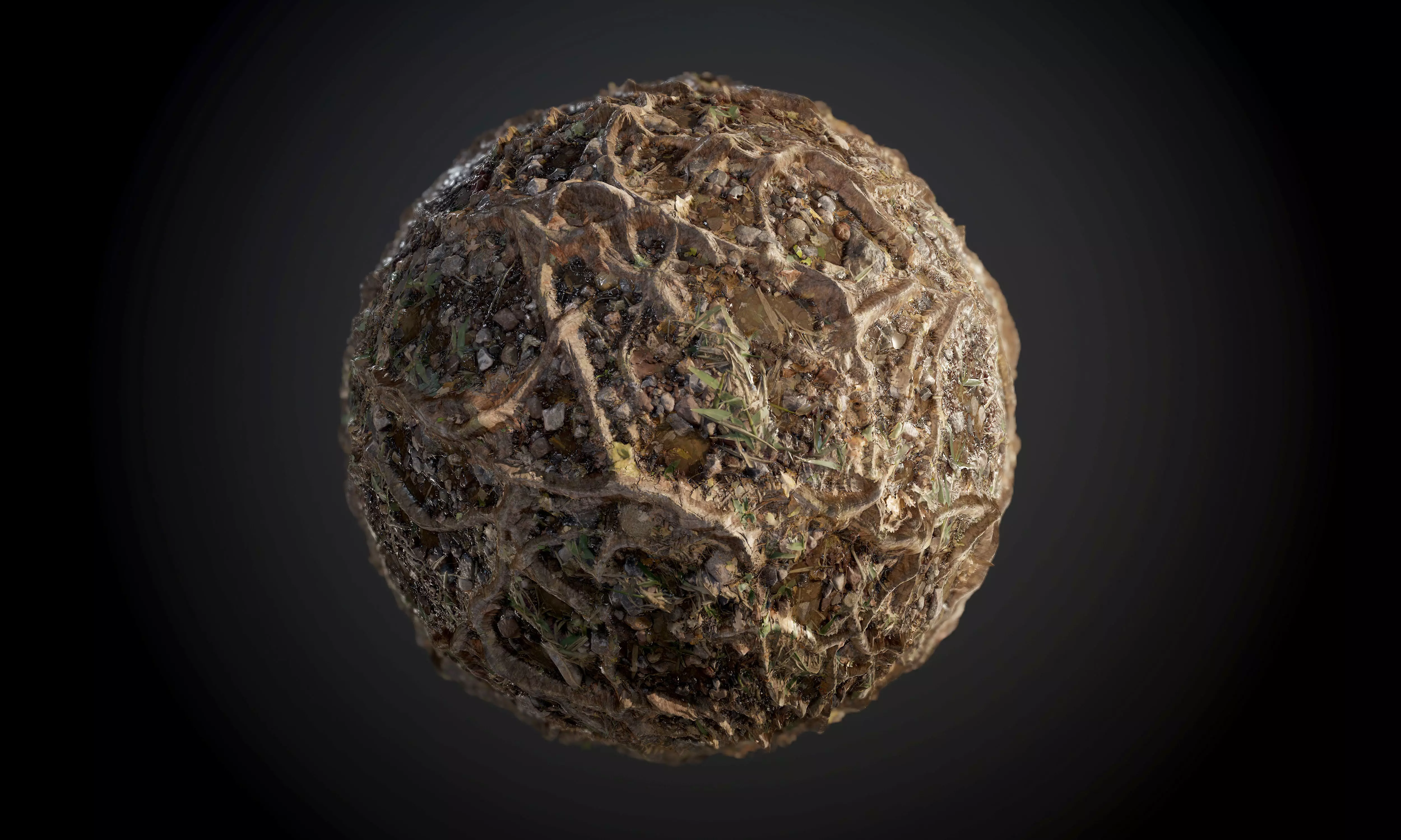 Tree Roots Leaves Seamless PBR Texture Texture_0