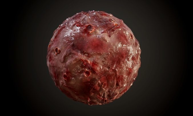 Skin Guts Bloody Burn Warts Seamless PBR Texture Texture
