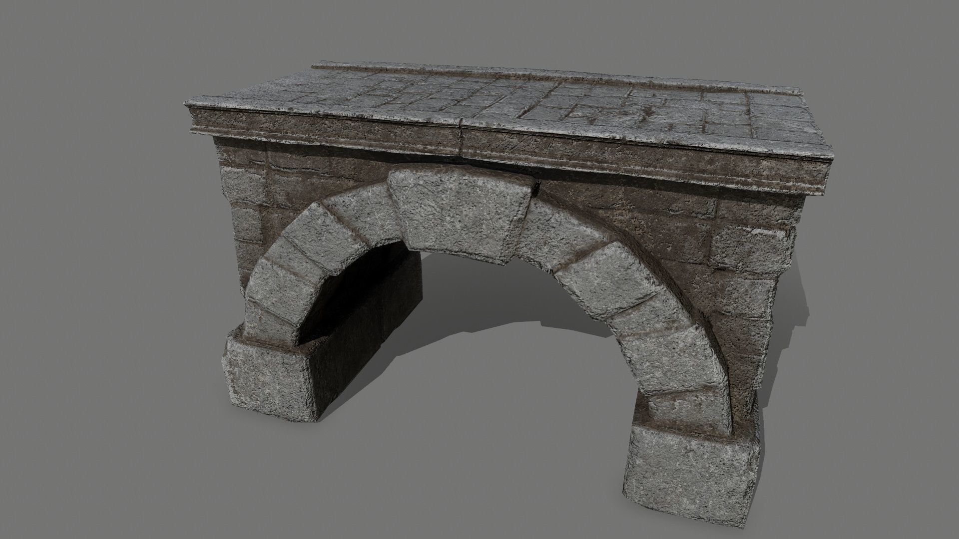 old ruin set Low-poly 3D model_34