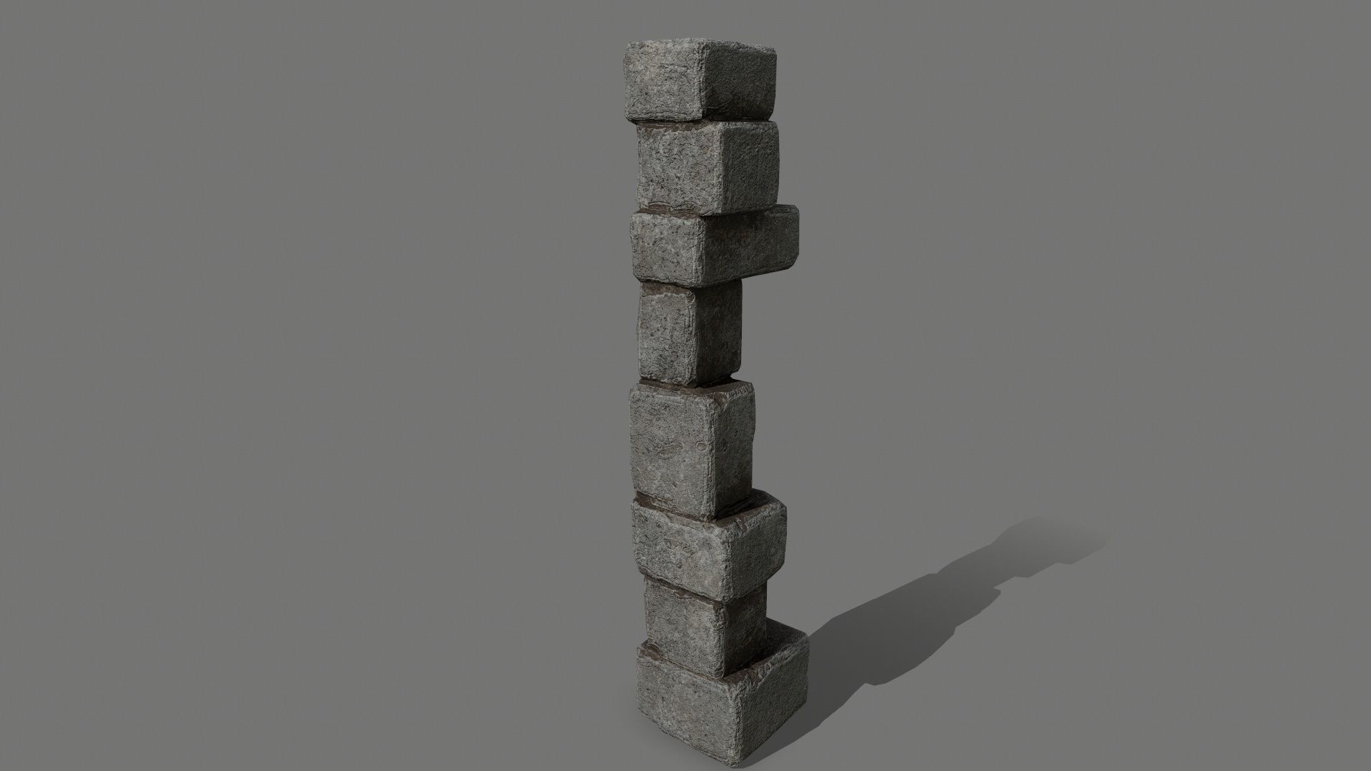 old ruin set Low-poly 3D model_28