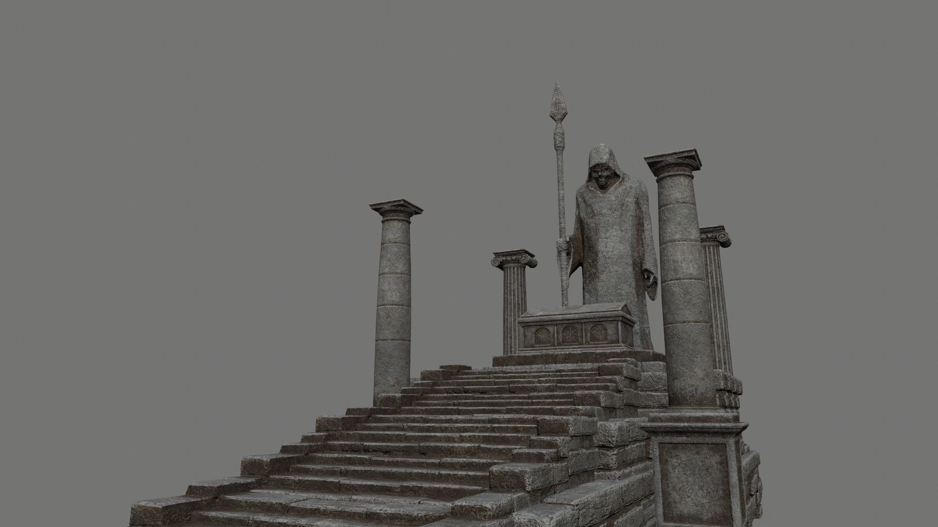 old ruin set Low-poly 3D model_6