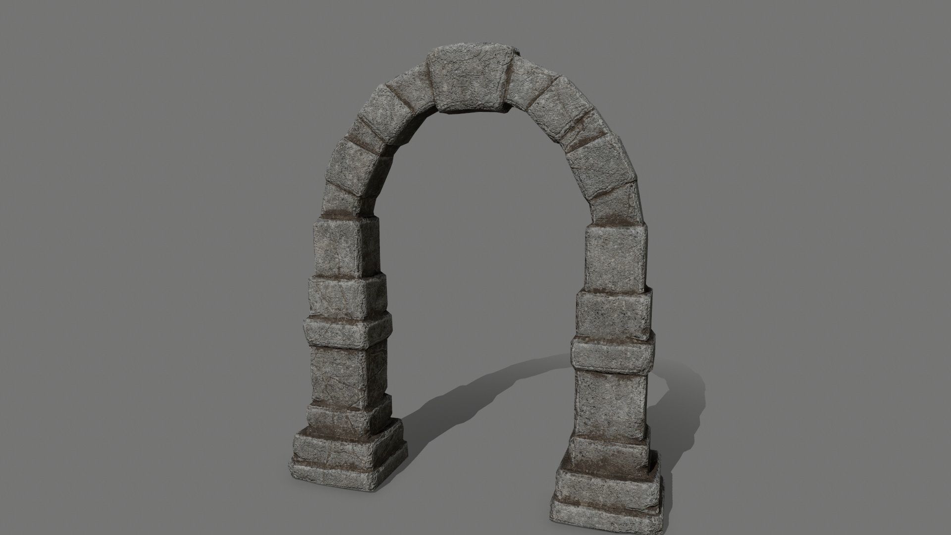 old ruin set Low-poly 3D model_12