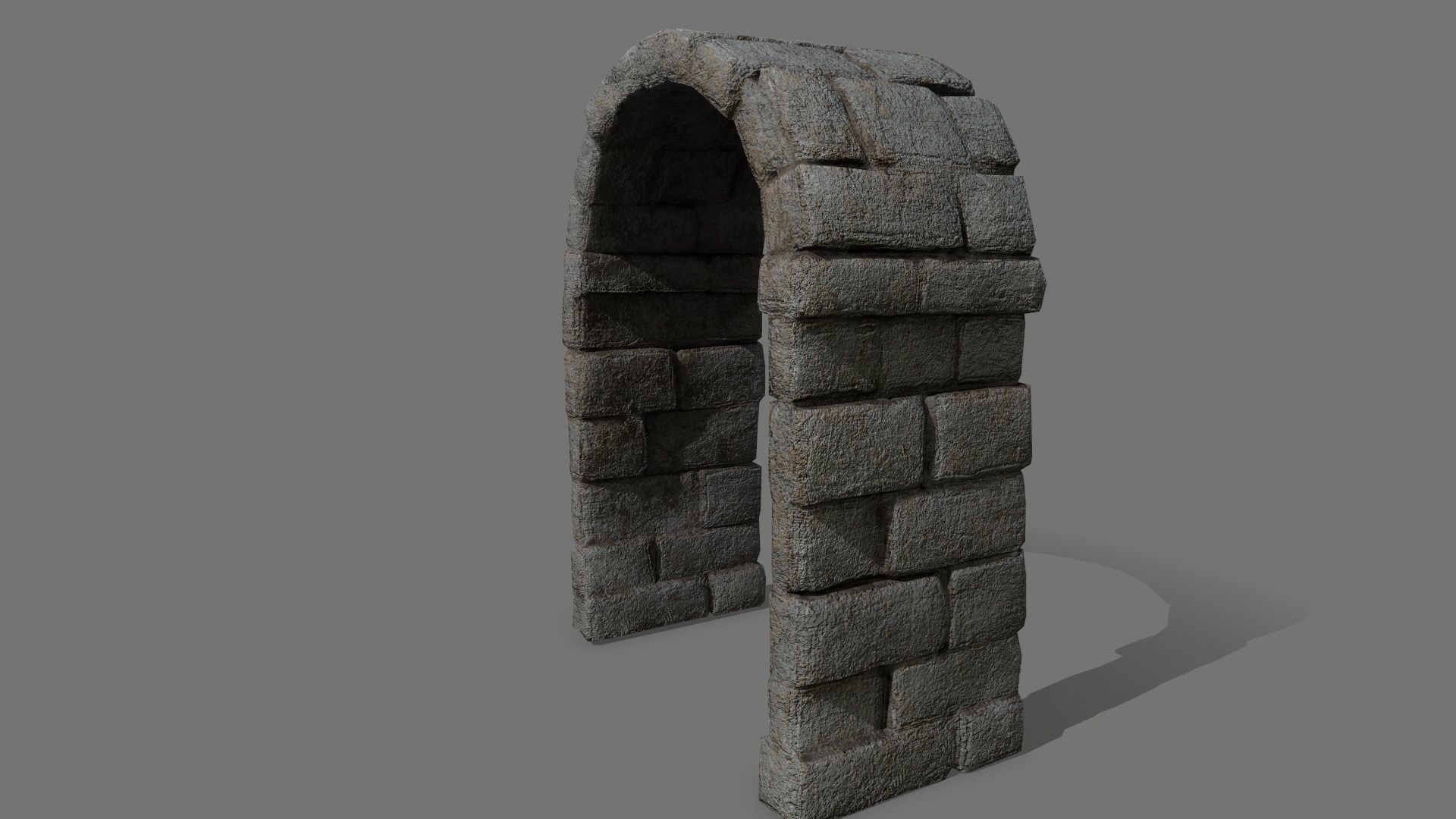 old ruin set Low-poly 3D model_36