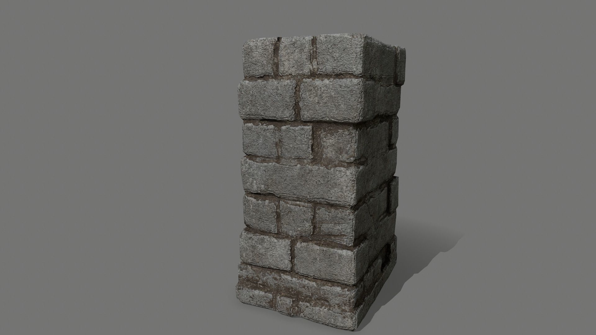 old ruin set Low-poly 3D model_42