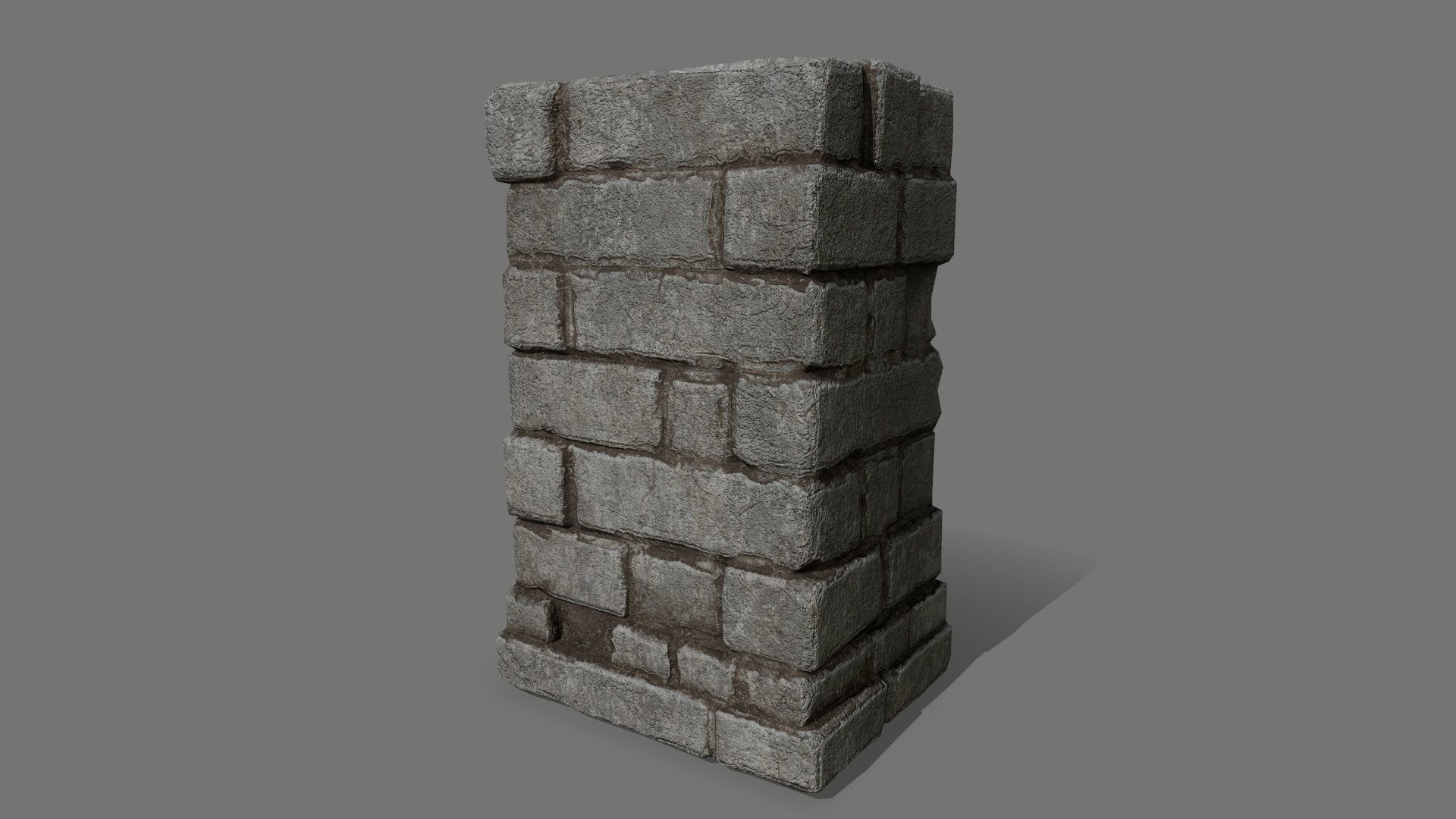 old ruin set Low-poly 3D model_41