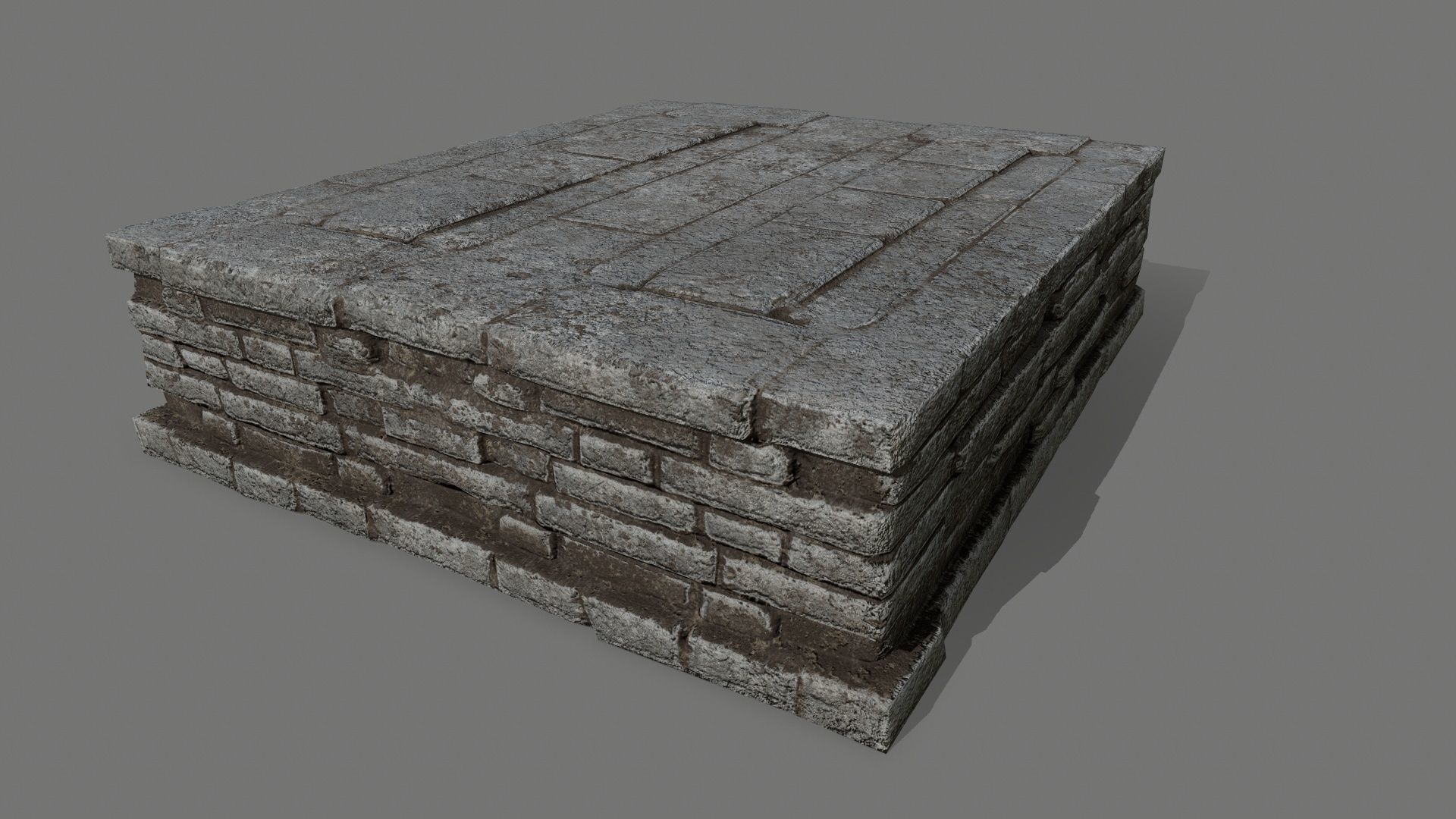old ruin set Low-poly 3D model_24