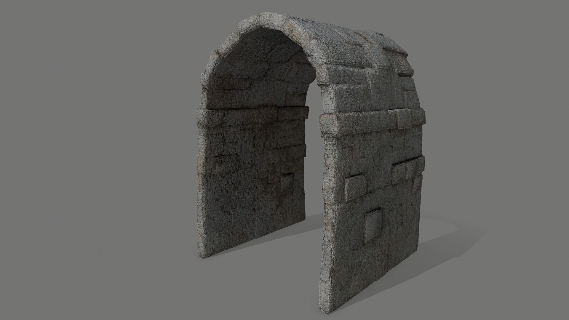 old ruin set Low-poly 3D model_35