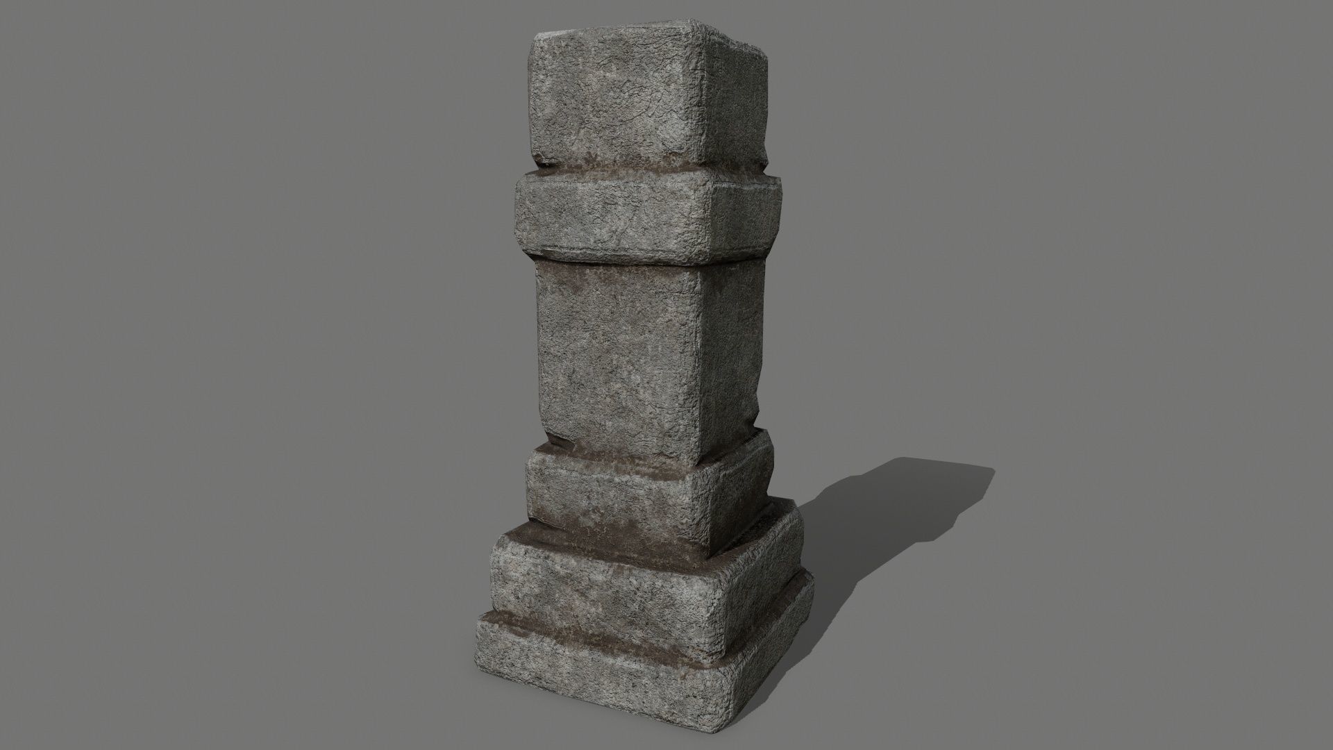 old ruin set Low-poly 3D model_40