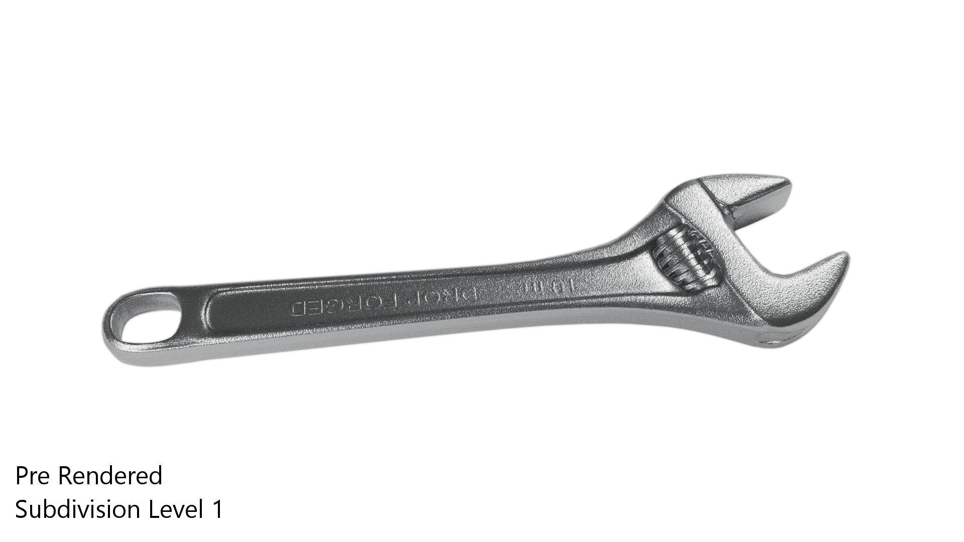 Crescent Wrench Low-poly 3D model_5