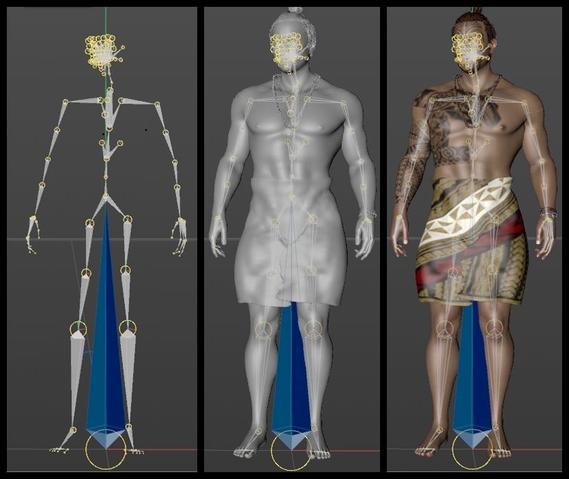 Native Polynesian Male 3D model_10